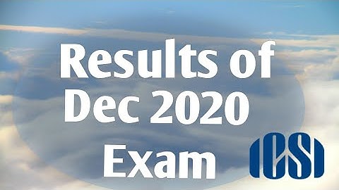Result for  Dec 2020 exam for executive and professional students #ICSI icsi