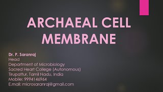 Archaeal Cell membrane