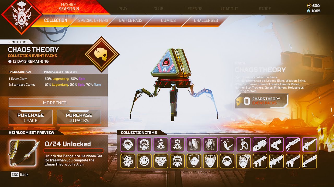 Apex Legends - Showcasing Chaos Theory Collection Event Skins