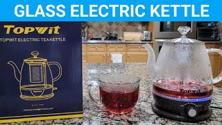 Topwit Glass Electric Kettle for Tea or Coffee, Tea Maker