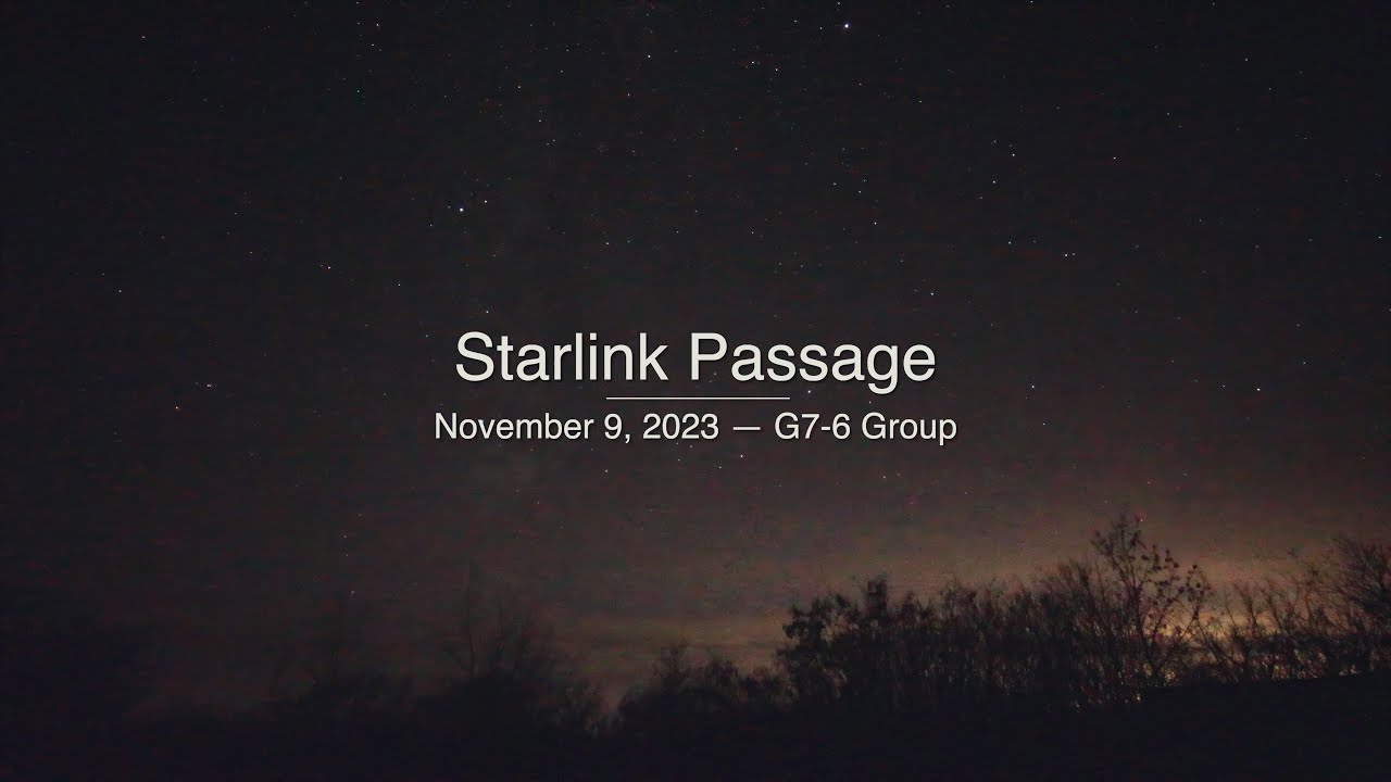 Passage of Starlink Satellites (November 9, 2023) YouTube