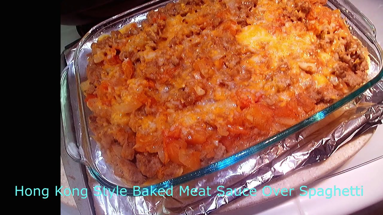 Hong Kong Style Baked Meat Sauce Over Spaghetti 港式焗肉醬意粉made easy by