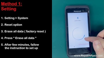 Honeywell CT40 CT40XP CT45 CT45XP factory reset in setting & recovery mode