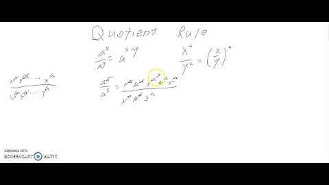Exponential Quotient Rule