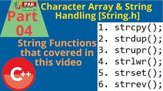 String Handling in c++ [Part 04] | c++