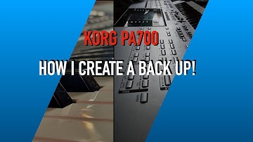Korg PA700 - How I Create A Backup