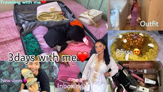 3days with me (traveling,sbou3,nails,inboxing,outfit)تجهزو معي للسفر