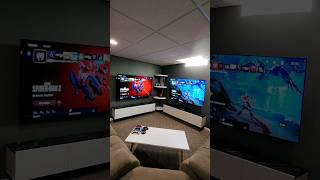Our NEW Dual PS5 / Dual 65" Wall Mounted OLED TV Setup 👋😍 (Mount-It!) #gamingcommunity #PS5 #DIY