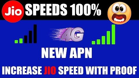 101 Mb/s Speed Jio Apn Settings For Fast Net 2020 How To Increase Jio Net Speed Setting Jio Interne