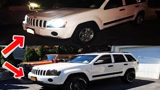 2005 Jeep Grand Cherokee Laredo  Rough Country 2' Lift & Cooper STT 32' Tires (Before & After)