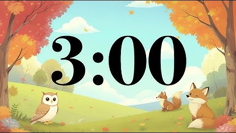 3 Minute Timer with Fall Trees and Animals | Peaceful Acoustic Music | Classroom & Focus Countdown