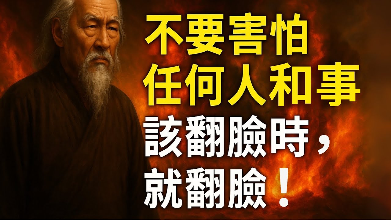 不要害怕任何人和事，該翻臉時就翻臉 | 智慧之海 | 智慧 人生 哲學