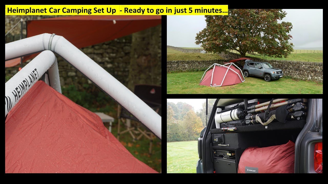 'Back Door' tent demo (my inflatable Jeep Renegade car