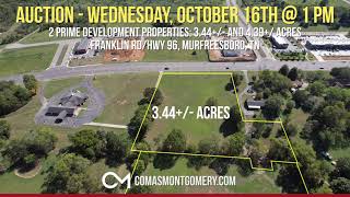 VIDEO: 2 Prime Development Tracts For Sale on Franklin Rd/Hwy 96, Murfreesboro - Auction 10/16/24