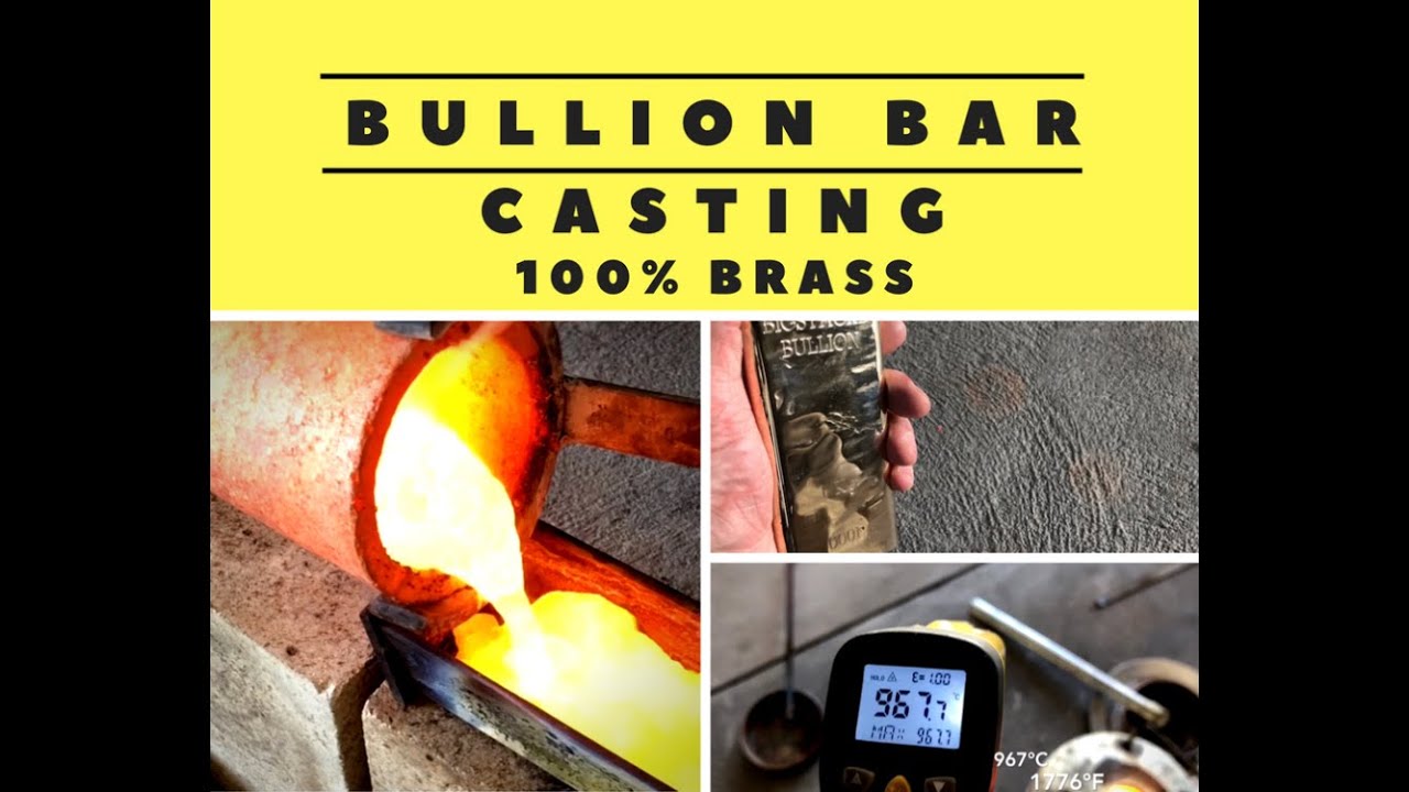 Bullion Bar Casting Melting Brass Turning Brass Shavings Into