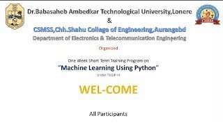 STTP on Machine Learning using Python Day 4