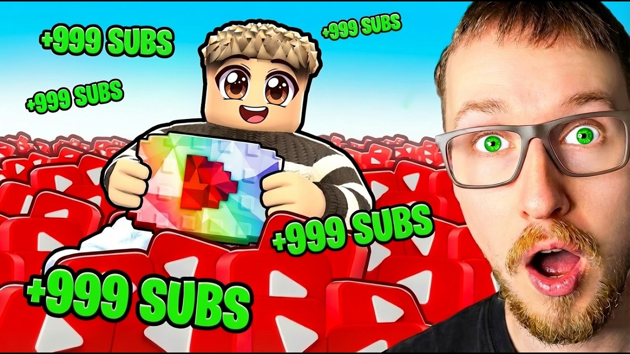 PIERWSZY RAZ w Zostań YouTuberem 🛑 w ROBLOX! 🤯 Czy Zrobię 1 MILION SUBÓW?!🔥