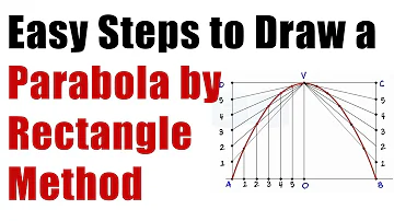 Easy Steps to Draw a PARABOLA by RECTANGLE METHOD - Engg Curves - Engg Drawing