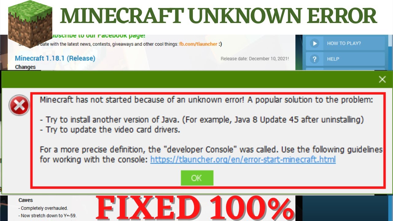 Fix All Your Errors of TLauncher
