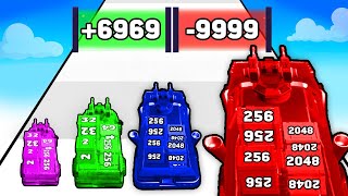 MAX VEHICLE FIREPOWER!!! - Car Rush 2048 screenshot 4