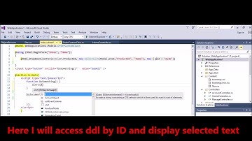 MVC -  jQuery -  How to add ID to drop down list and access drop down list by ID
