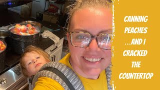 How to Can Peaches without Sugar or Fruit-Fresh - I cracked the countertop #everybitcountschallenge