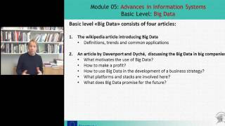 Advances in Information Systems - Introduction to Big Data (Basic part 1/3)