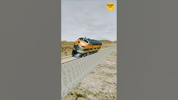 Impossible Loop Rail Tracks VS Trains Crossing Rescue - BeamNG.Drive #train #shorts #beamngdrive
