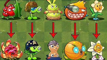 Pvz 2 Discovery - All Plants Same Shape Evolution NOOB - PRO - HACKER version