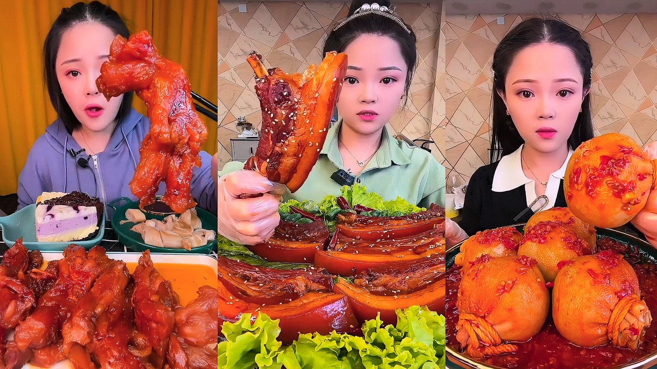 Real Mukbang :) spicy Pork Bellly Soothing Sounds While Enjoying Delicious 먹방 모음이 팅쇼 리얼 사운드 #1960