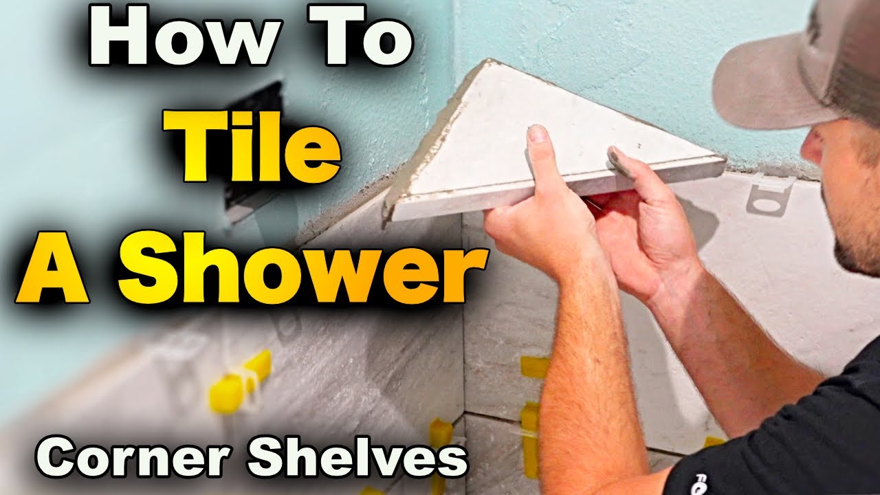 9 x 17 L-Shaped Shower Tile Shelves