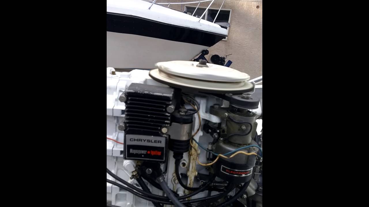 Chrysler boat motor running YouTube