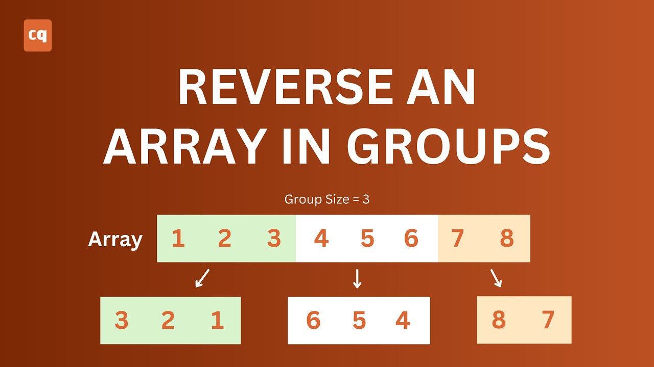 Reverse an Array in Groups | Array Interview Question