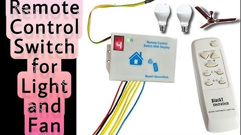 Remote Control Switch 4 Lights and 1 Fan with Speed Display Wireless Remote Control Switching