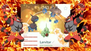 Lucky Pokemon Larvitar 100% Welcome To Alola Pokemon Go