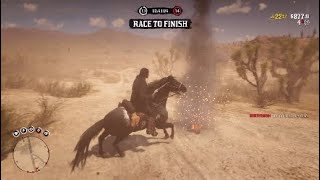 Red dead redemption 2: Online Race using black race horse