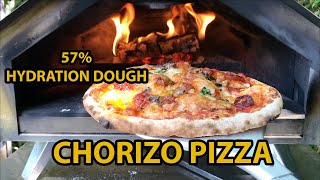 How To Cook a Chorizo Wood-Fired Pizza | 57% Hydration Pizza Dough