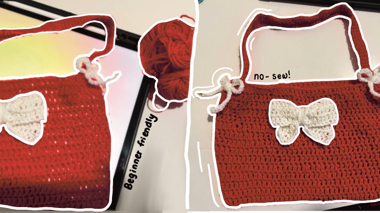 How to crochet a shoulder bag ˚ ༘⋆🛍️ ( easy tutorial )