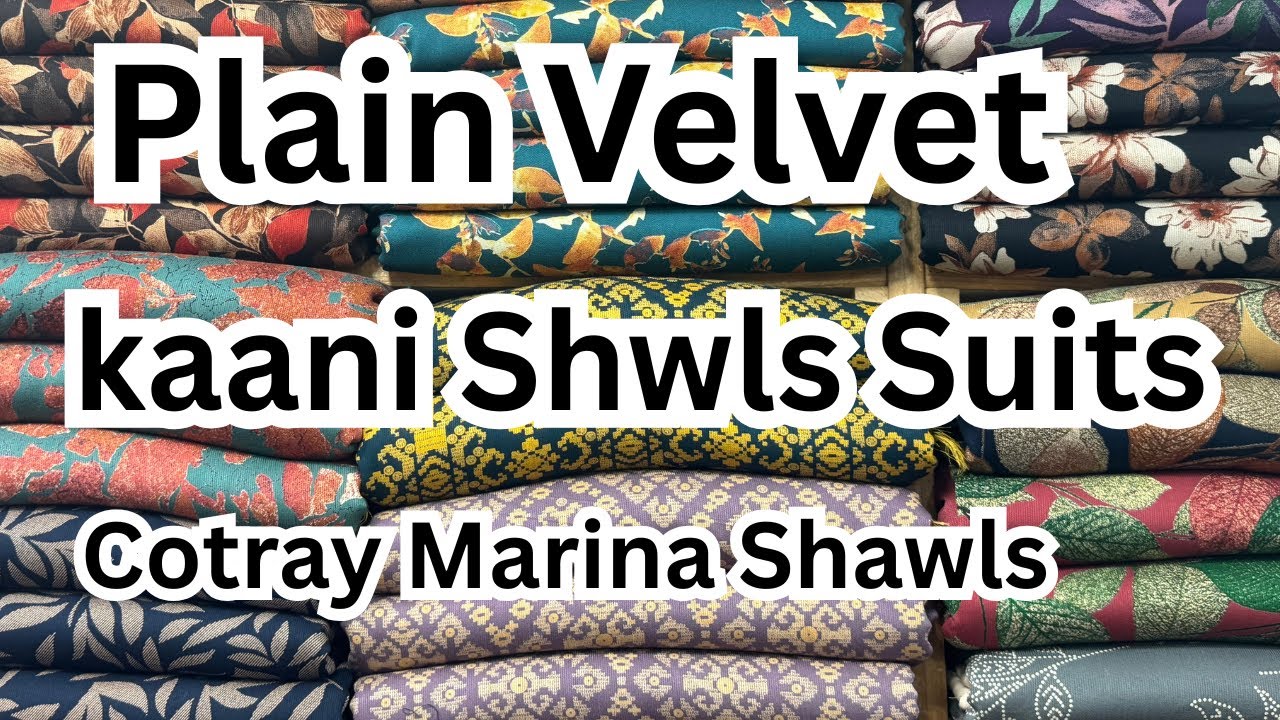 Velvet Plain | Kaanj Sahwls | Cotray Marina 3pc | All Winter Variety |