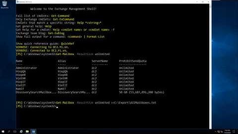 EMS - Get all the mailboxes in organization
