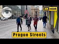 Prague Walking tour: Na Příkopě - Wenceslas Square - Národní - Vltava 🇨🇿 Сzech Republic 4k HDR ASMR