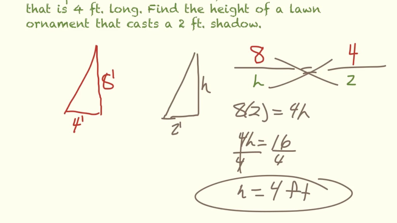 math 7 assignment #8 problem solving with similar figures