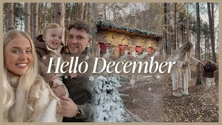 HELLO DECEMBER | a festive weekend, winter wonderland & cosy woodland cabin 🎄