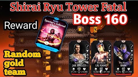 Shirai Ryu Tower Fatal boss battle 160 + reward | talent setting | mk mobile