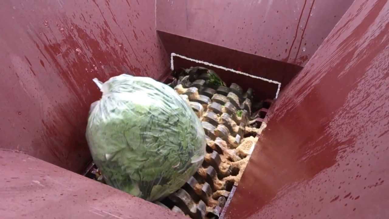 生ごみの破砕　強力破砕機　ライオンシュレッダー Food waste shredder