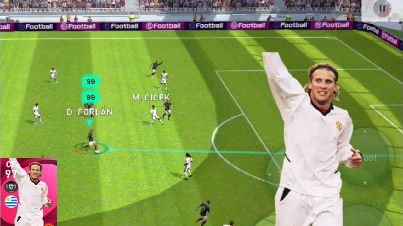 Diego Forlan Iconic Review In Pes 2021 mobile