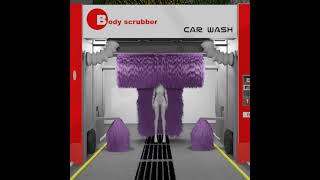 Full wash cycle human carwash animation with blender