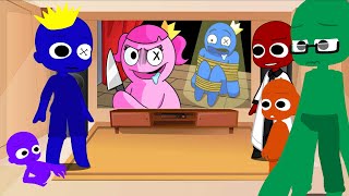 Rainbow Friends React To Blue Has An Evil Twin Sister?! II Gacha Club II