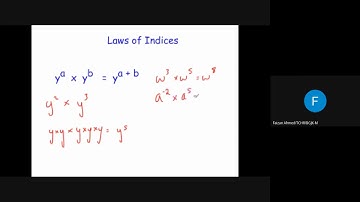 Online Recording- Add Maths 4037- Laws of indices and Surds