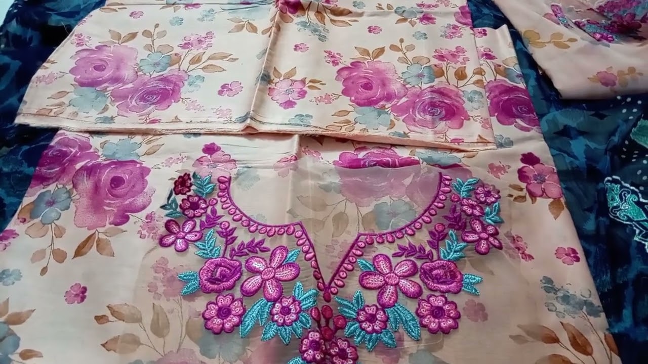 #mixbrand emb 3pc lawn suits on reasonable prices order on WhatsApp 03037787094 